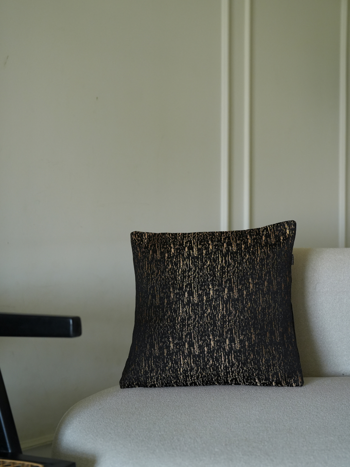 Camilla Golden & Black Textured Cushion Cover