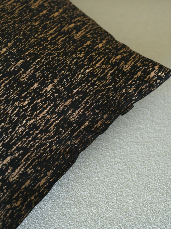 Camilla Golden & Black Textured Cushion Cover