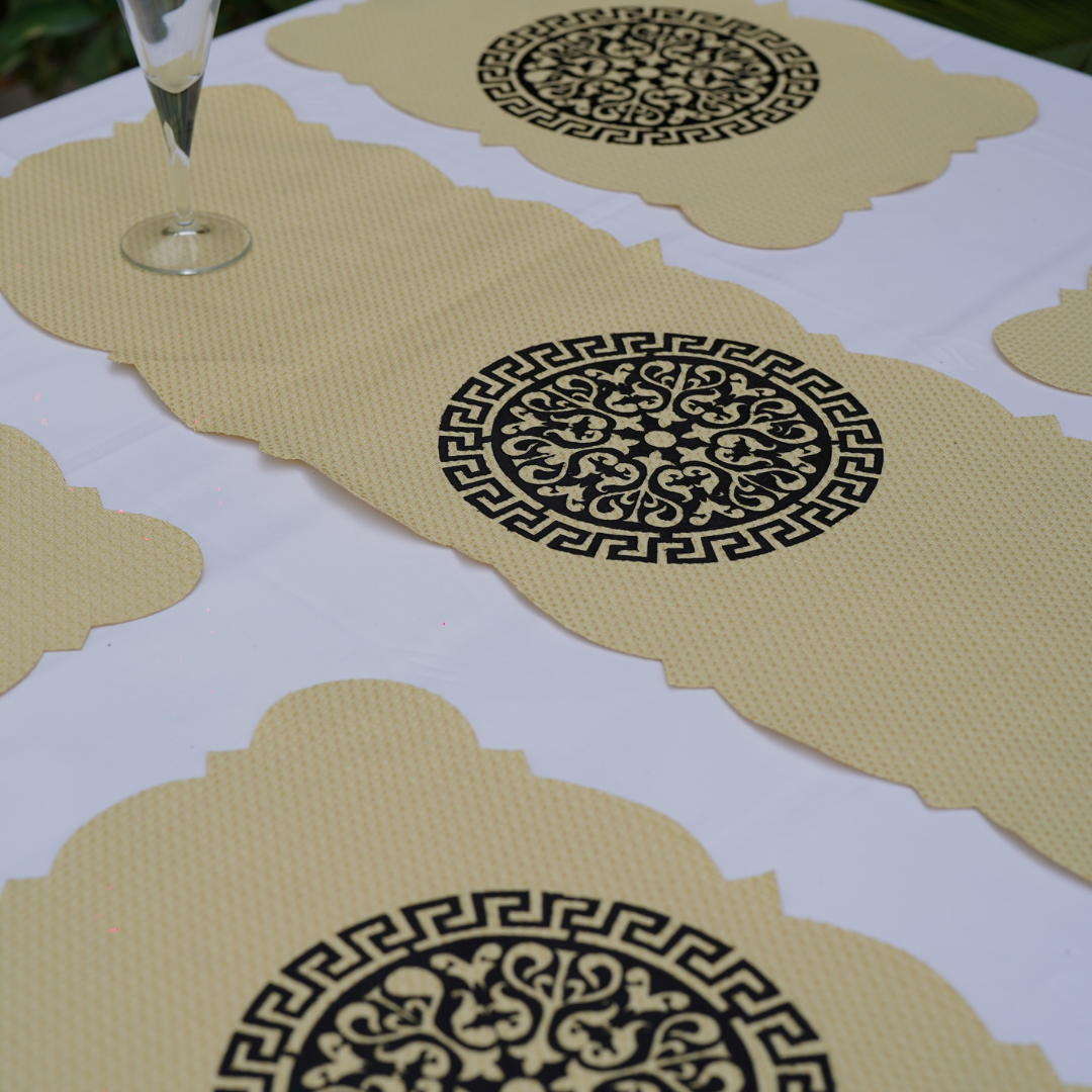 Flora Cream Textured Table Set