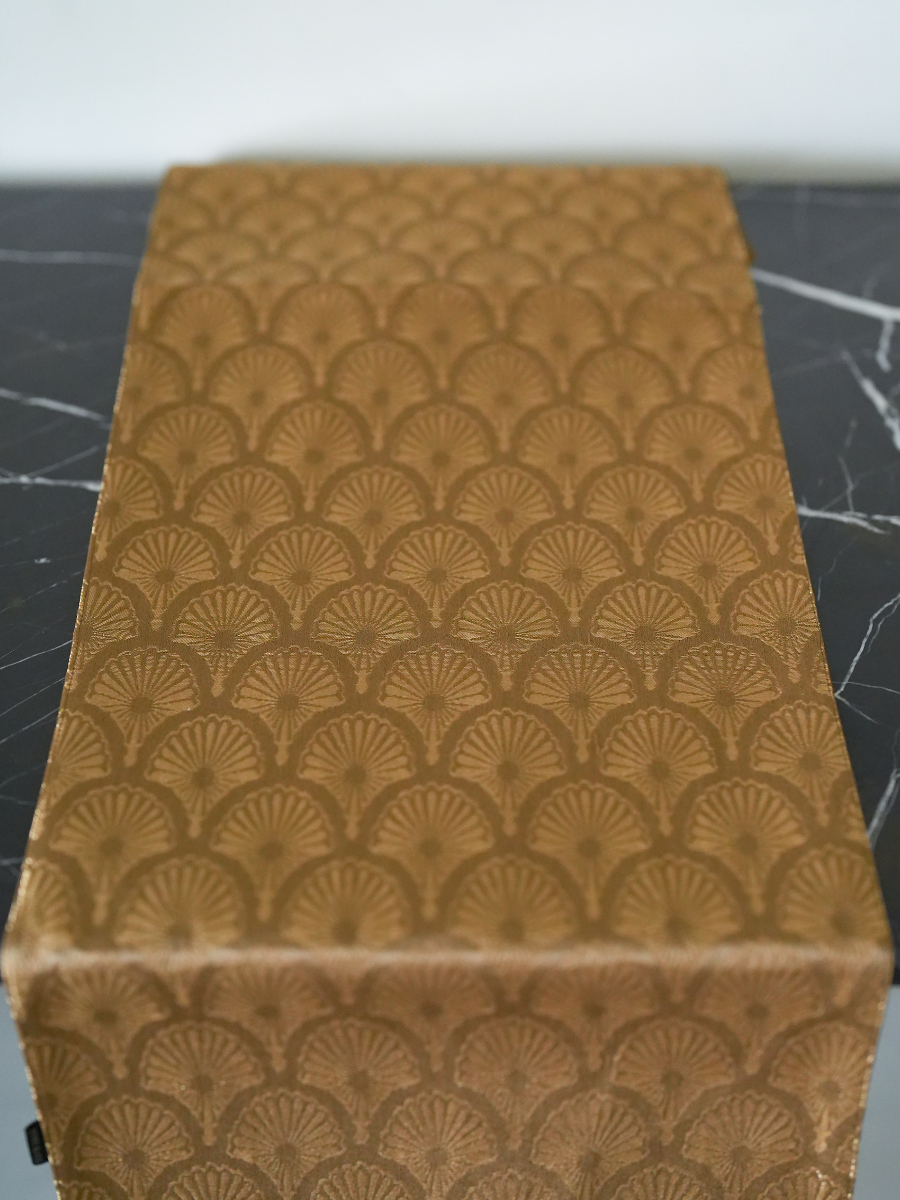 Bronze Diamonds Luxe Table Runner