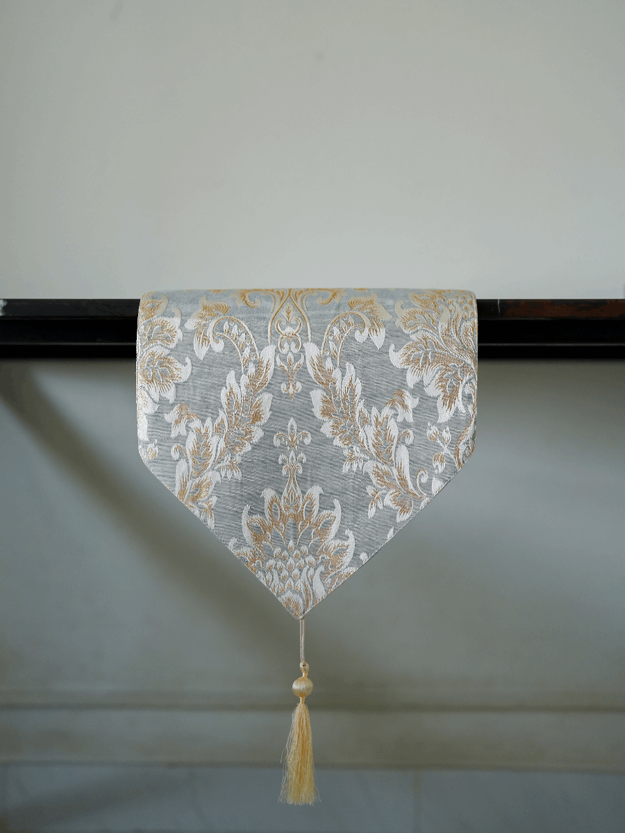 Frost Grey Ivory Table Runner