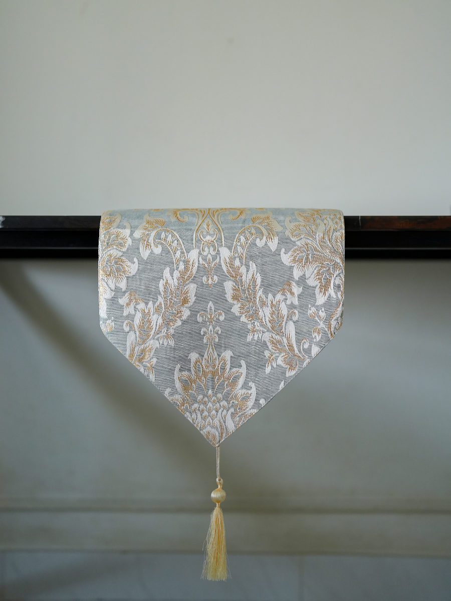 Frost Grey Ivory Table Runner