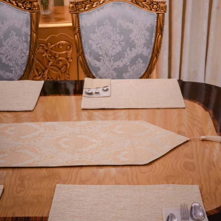 Soft Gold Luxury Dining Table Set