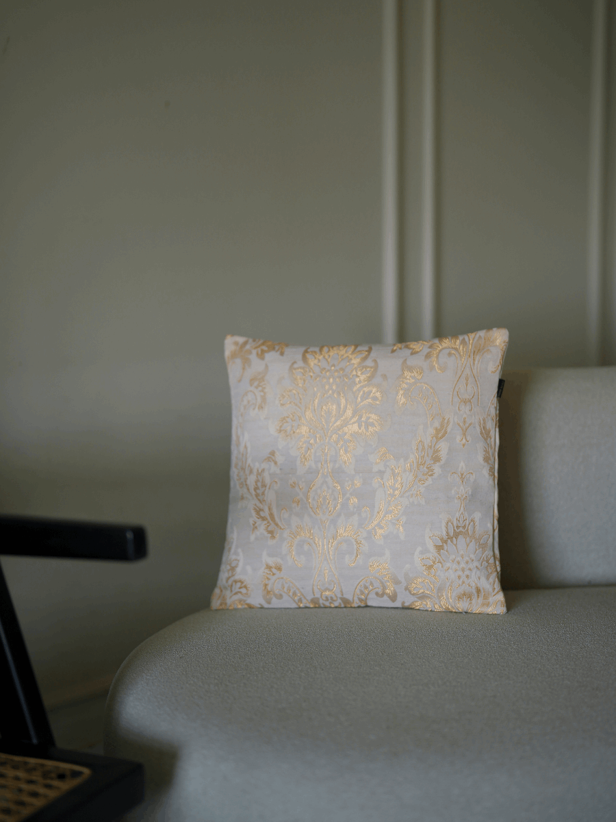 Regal Gold Tapestry Cushion Cover