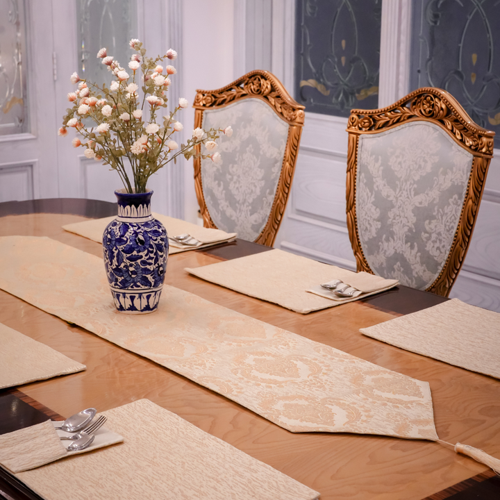 Soft Gold Luxury Dining Table Set