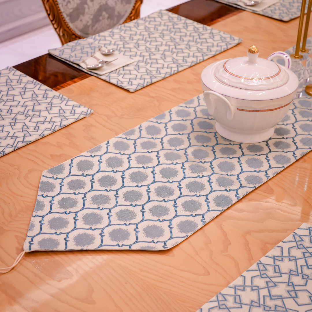 Milano Powder Blue Dining Table Set