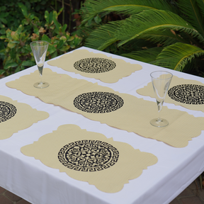 Flora Cream Textured Table Set