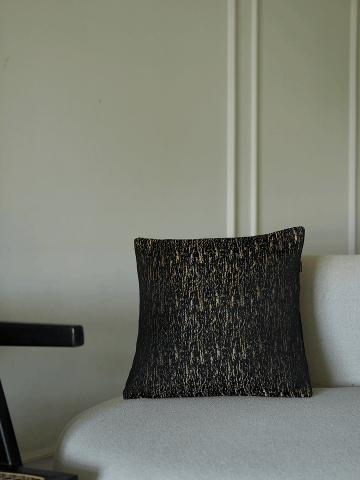 Camilla Golden & Black Textured Cushion Cover