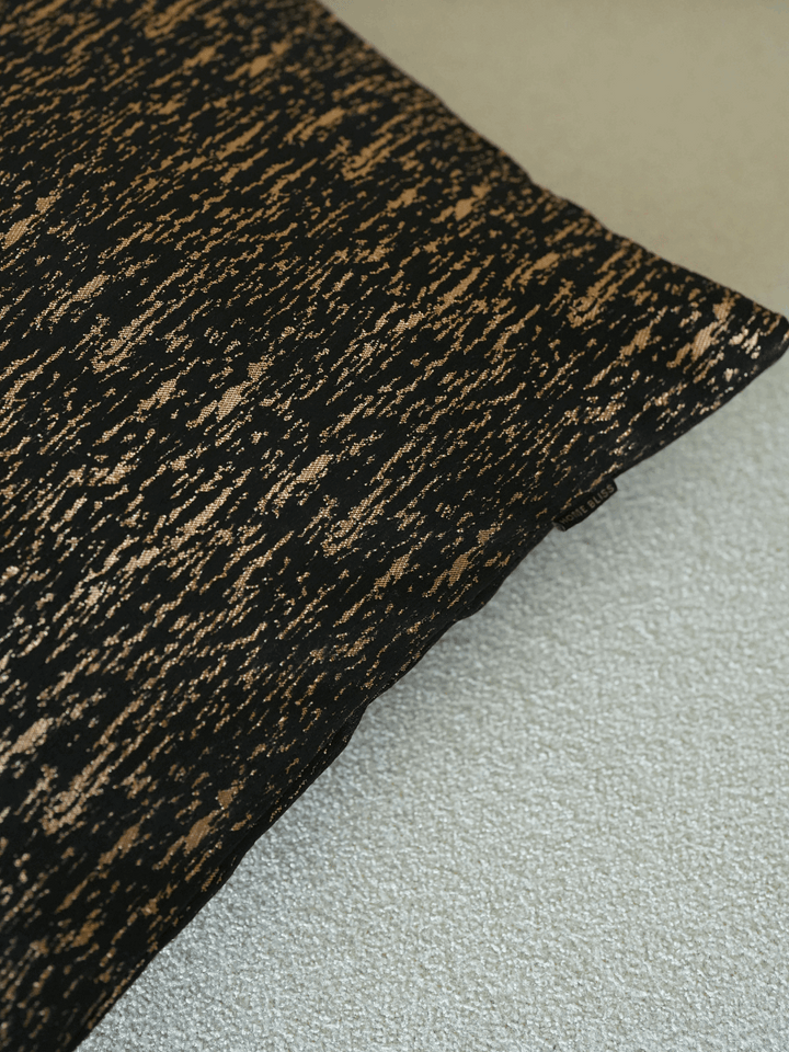 Camilla Golden & Black Textured Cushion Cover