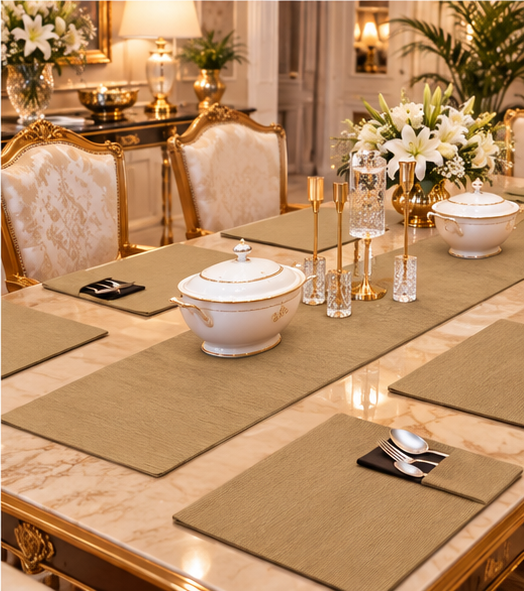 Camel Brown Dining Table Set