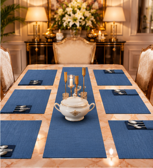 Ocean Blue Dining Table Set