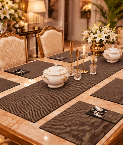 Mocha Brown Dining Table Set