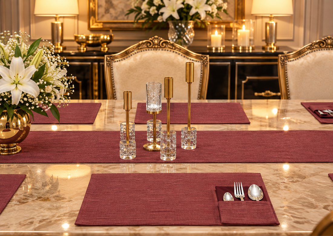 Signature Maroon Dining Table Set