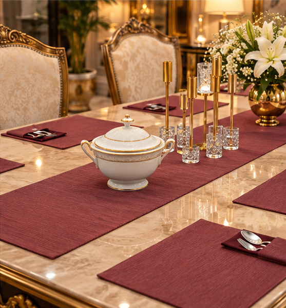 Signature Maroon Dining Table Set