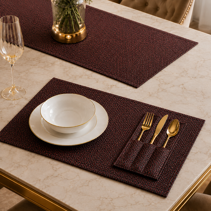 Ember Noir Jute Dining Table Set