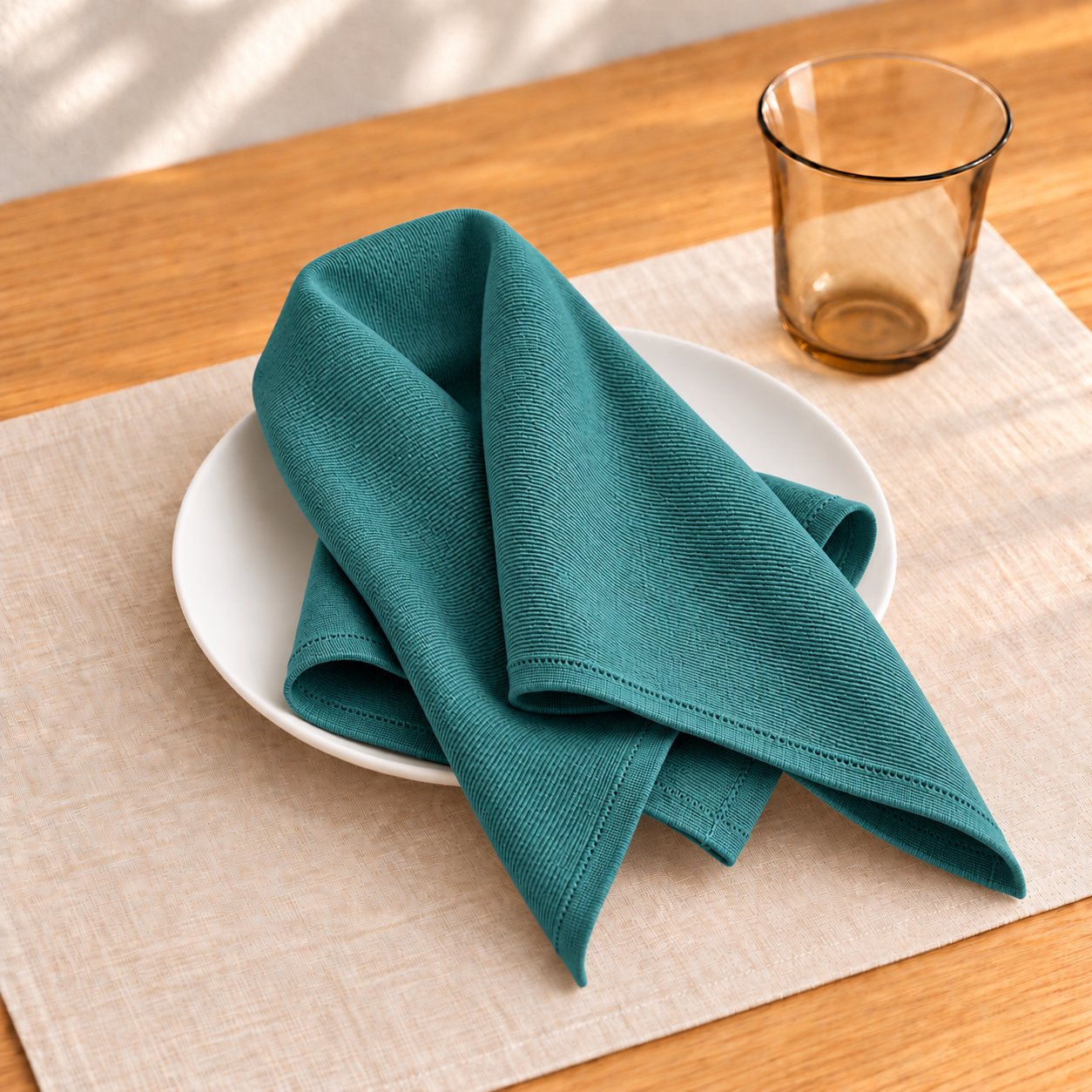 Deep Teal Soft Fabric Napkins
