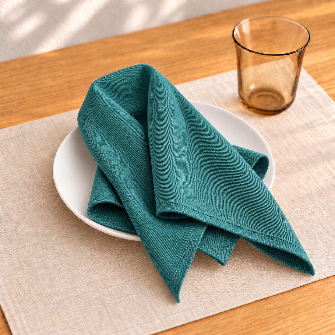Deep Teal Soft Fabric Napkins