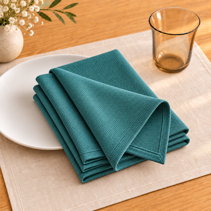 Deep Teal Soft Fabric Napkins