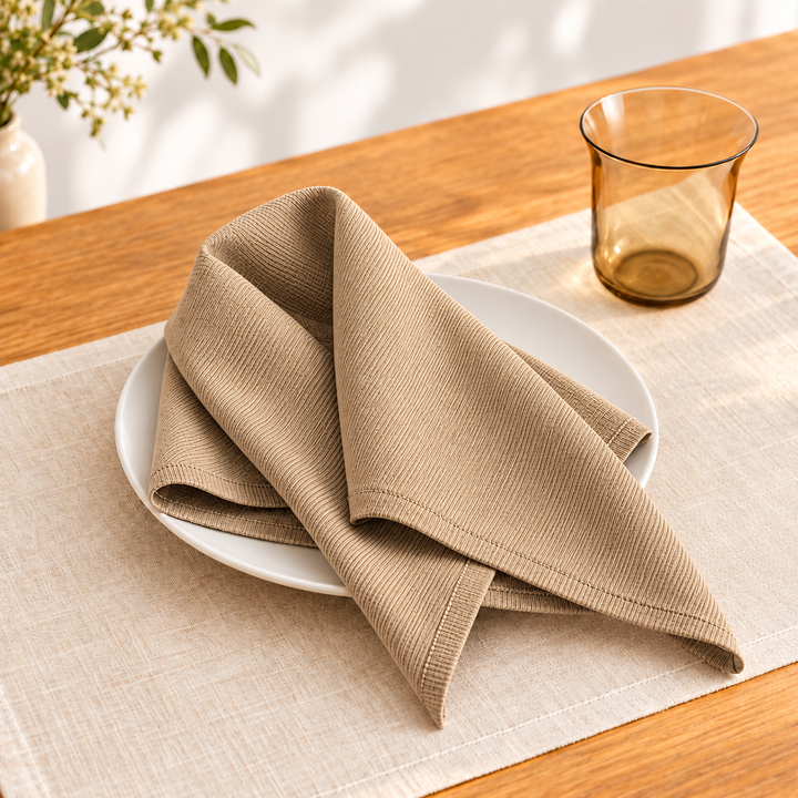 Camel Brown Soft Fabric Napkin