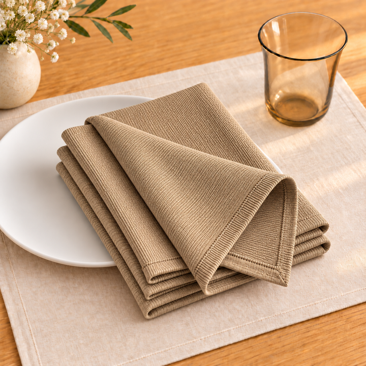 Camel Brown Soft Fabric Napkin