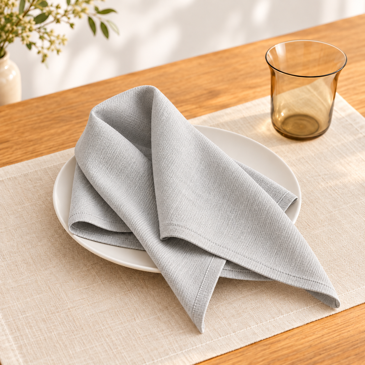Grey Soft Fabric Napkins