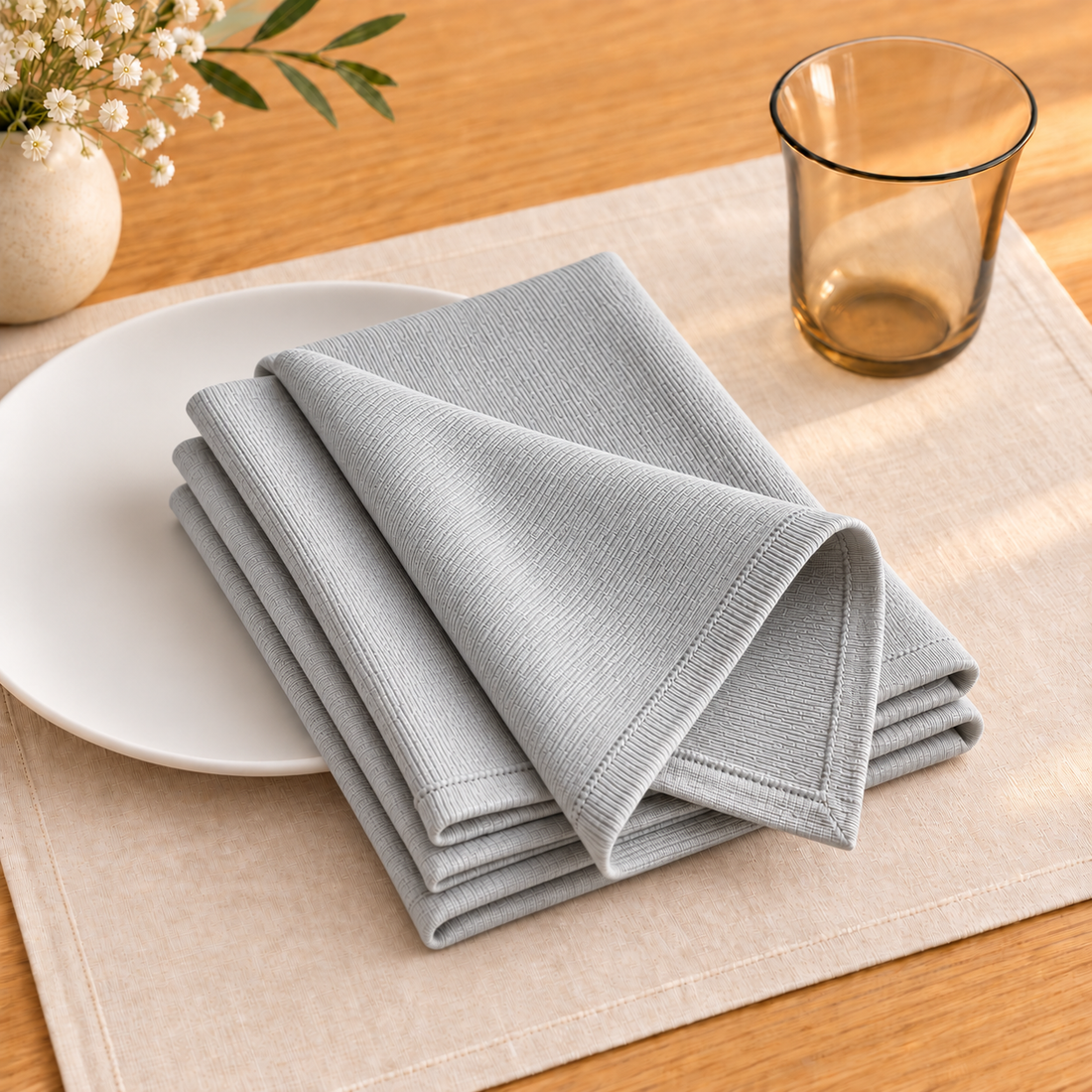 Grey Soft Fabric Napkins