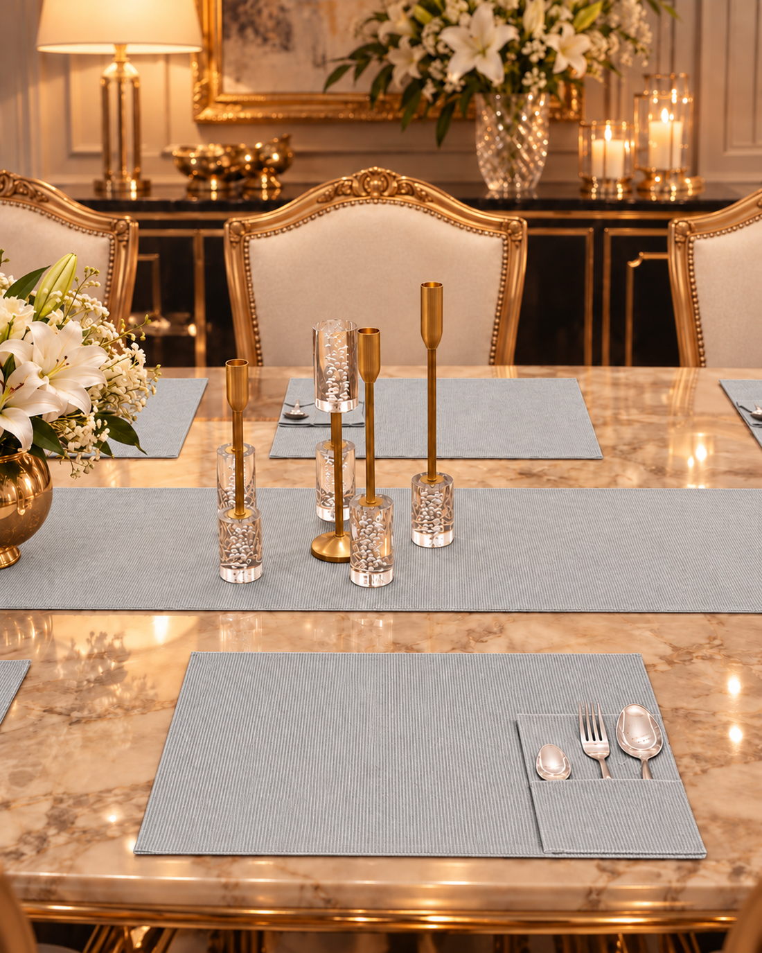 Slate Grey Dining Table Set