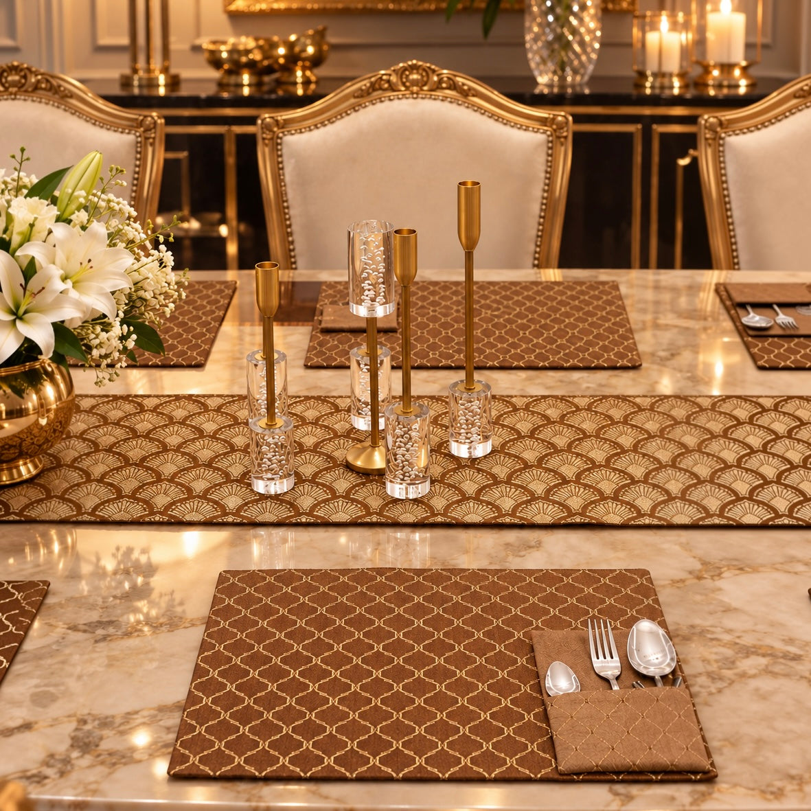 Bronze Diamonds Luxe Table Set