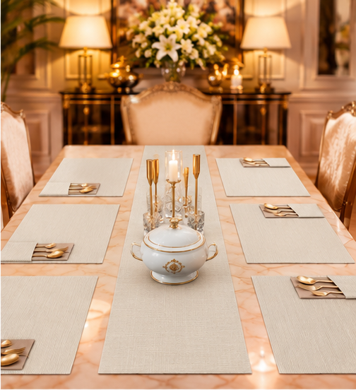 Alabaster White Dining Table Set