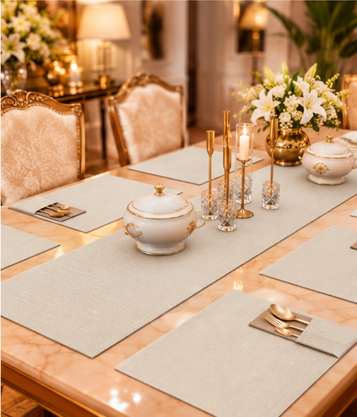 Alabaster White Dining Table Set