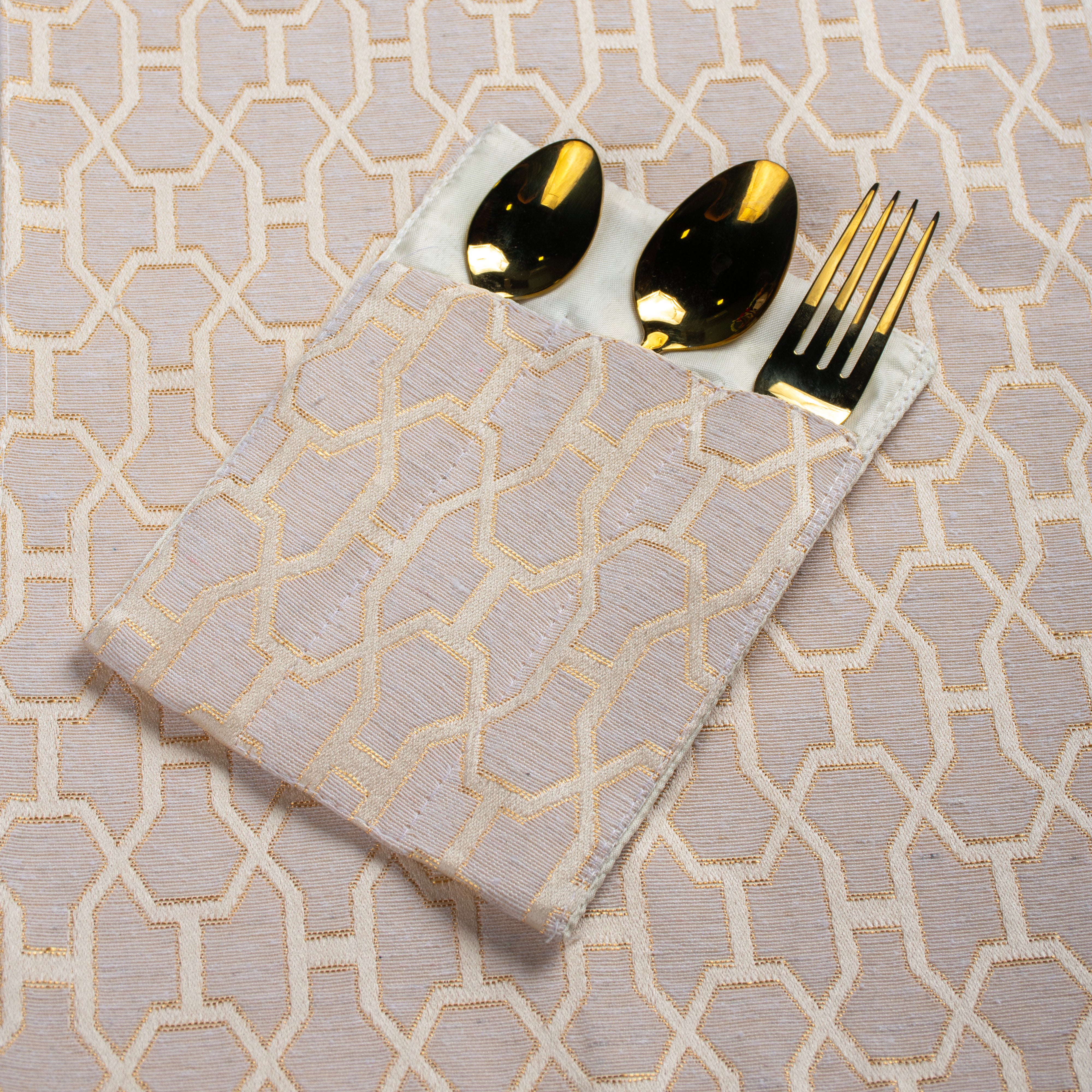 Regal Gold Tapestry Table Set