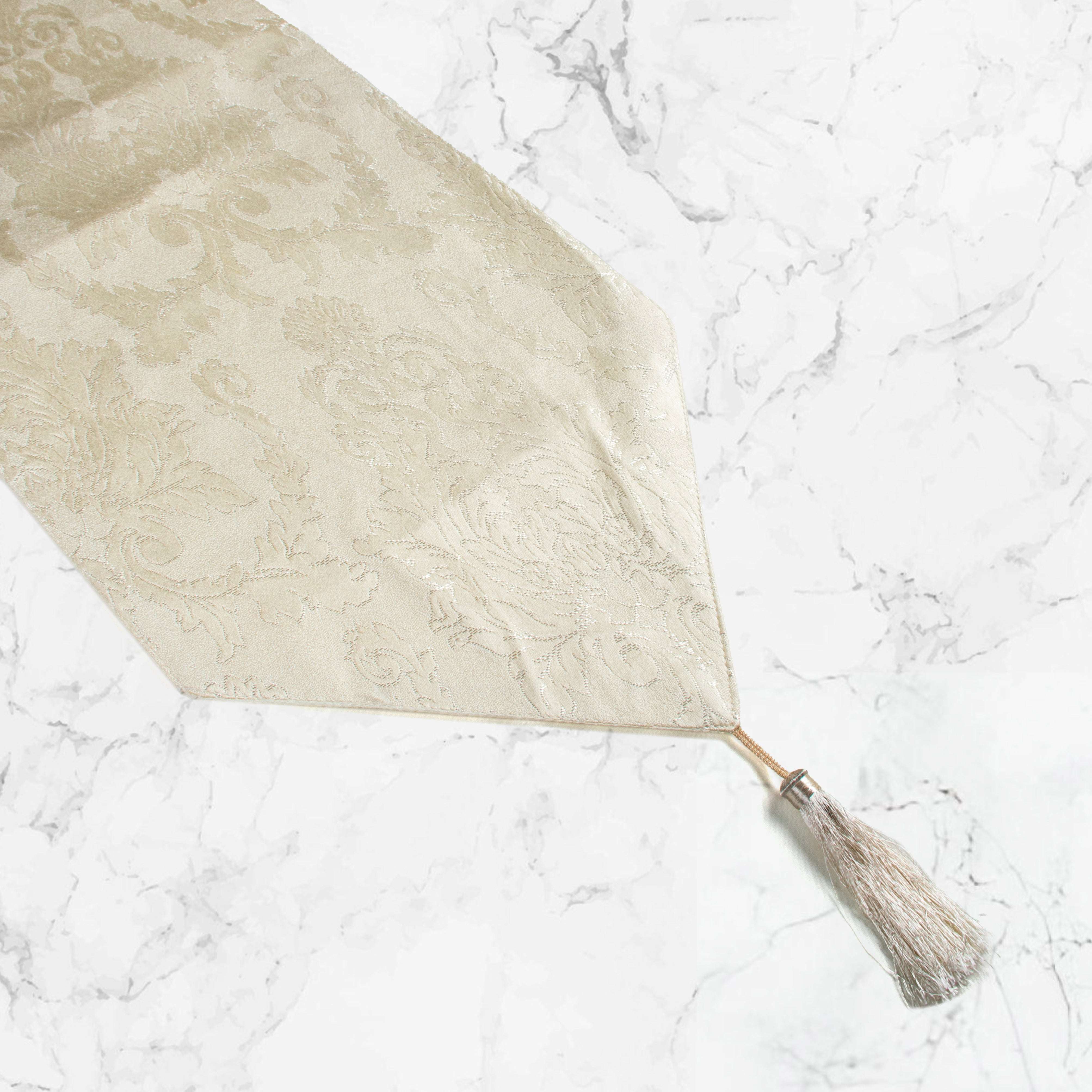 Cream Victoria Luxe Table Runner
