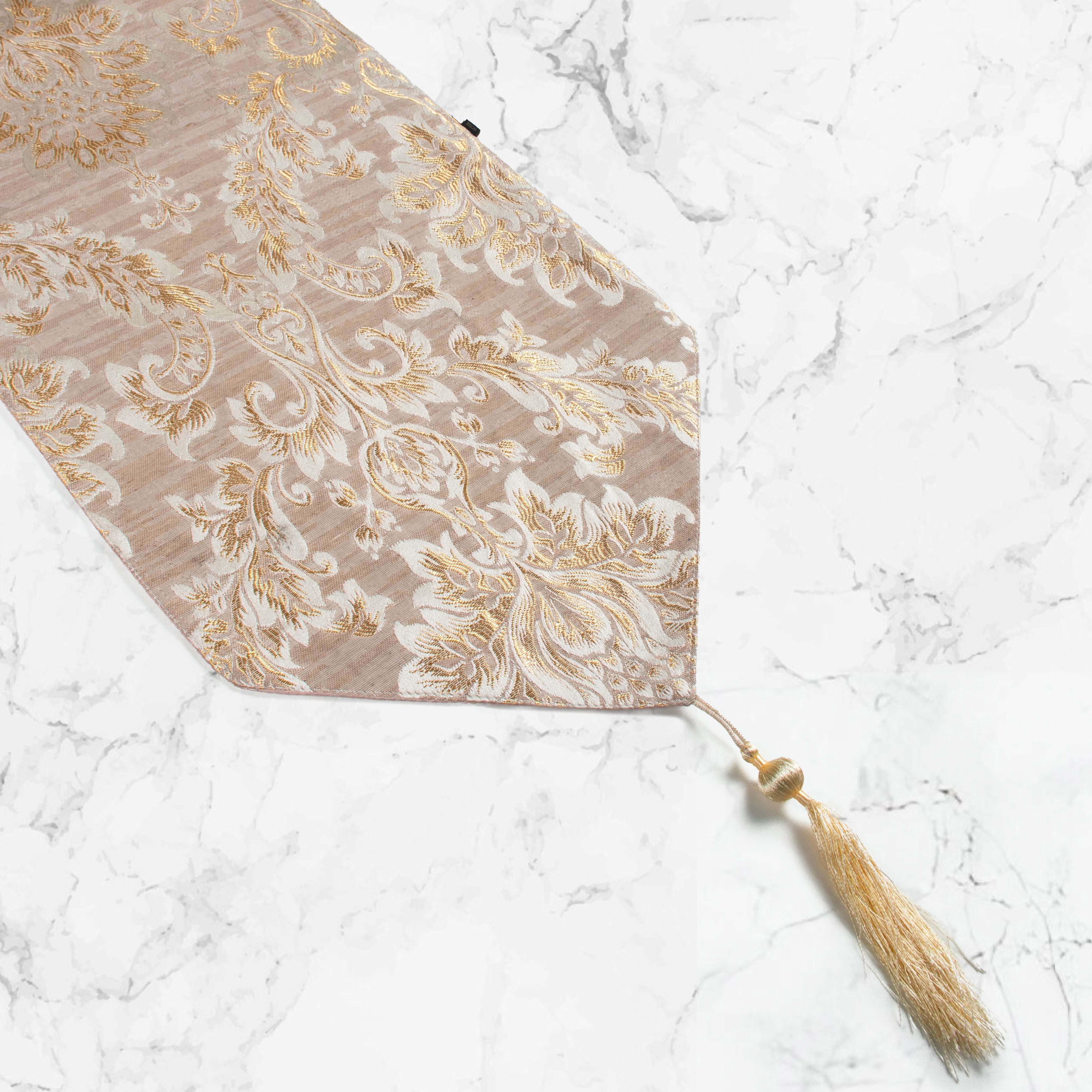 Floral Tea Pink Embossed Textured Table Set