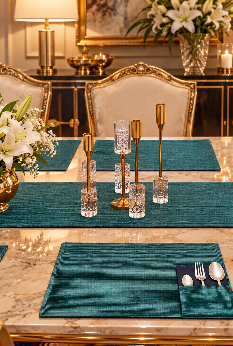 Deep Teal Dining Table Set
