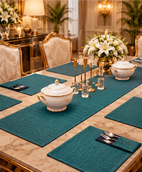 Deep Teal Dining Table Set