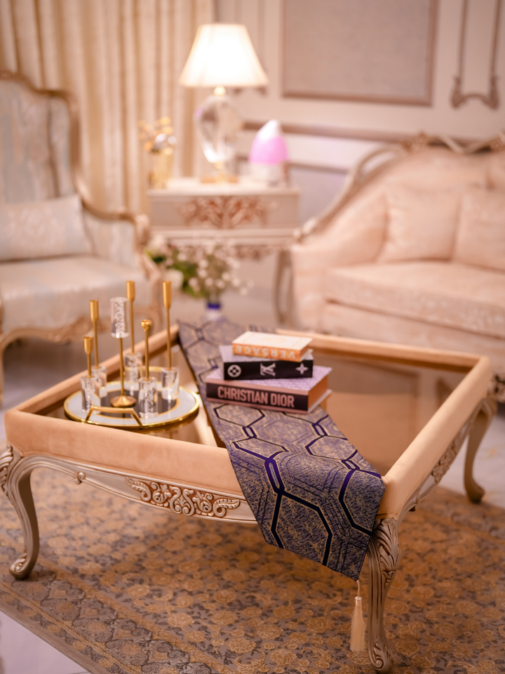 Navy Gold Nexus Table Runner